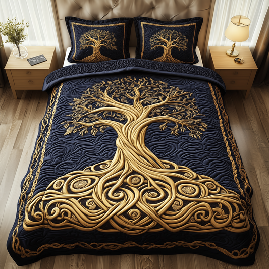 Eternal Tree Of Life 3-Piece Quilted Bedding Set GFTONL2296