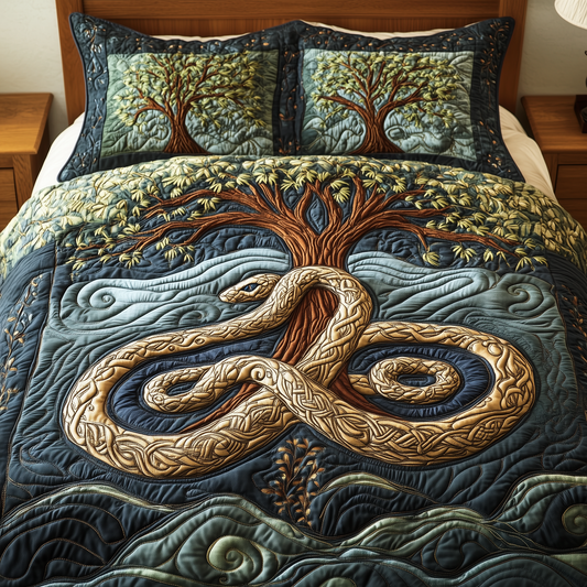 Eternal Tree Of Life 3-Piece Quilted Bedding Set GFTONL2312