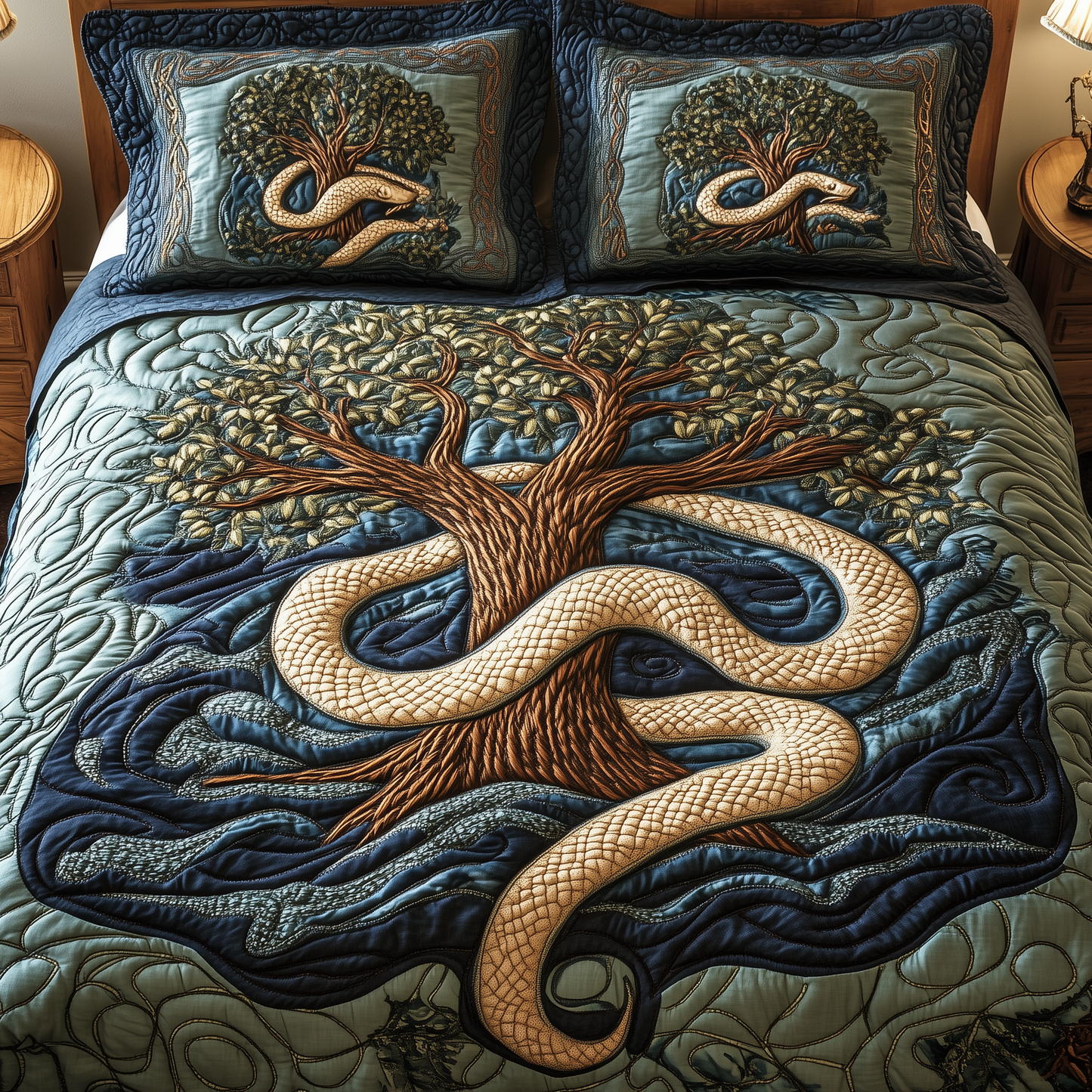 Wheel Of Eternity 3-Piece Quilted Bedding Set GFTONL2314