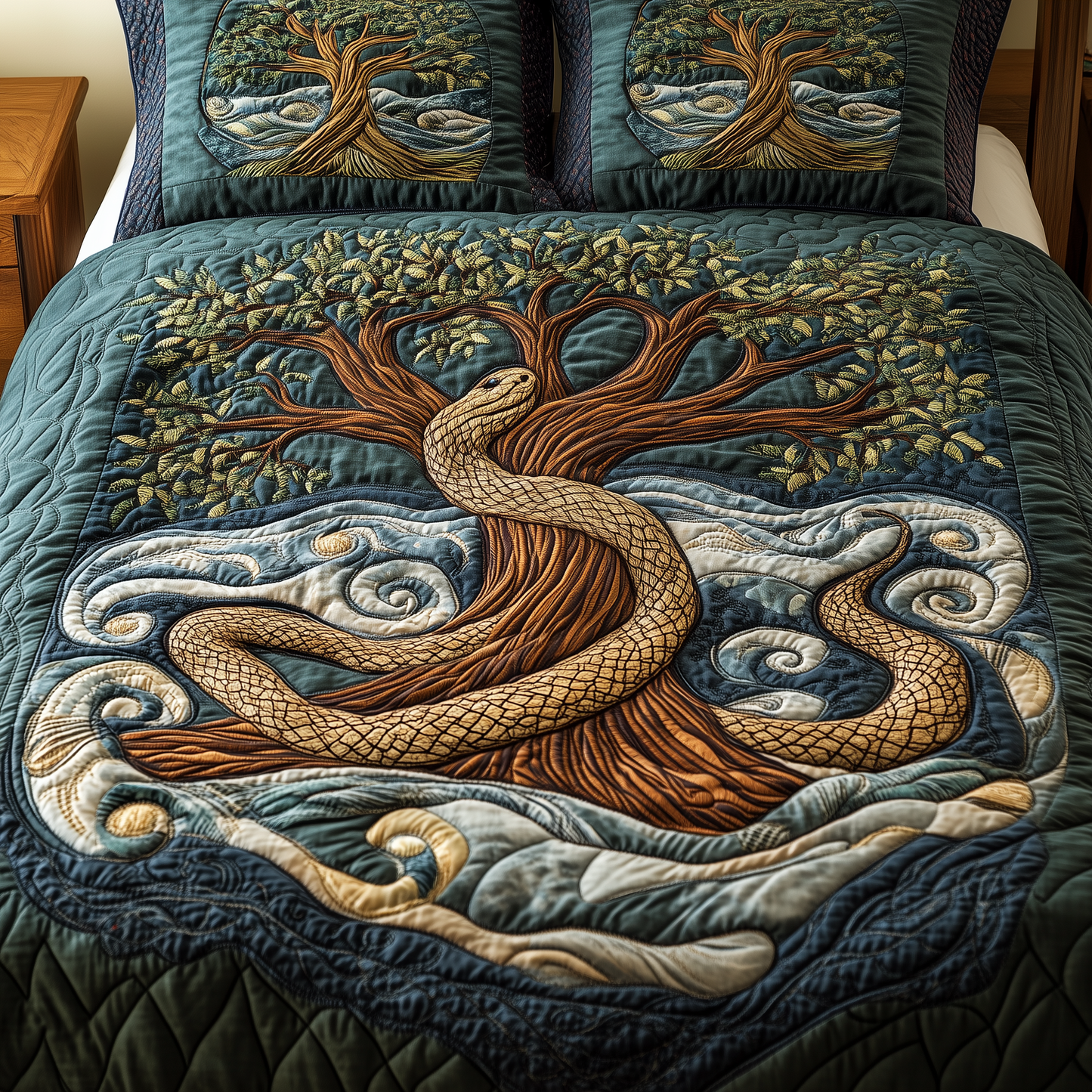 Wheel Of Eternity 3-Piece Quilted Bedding Set GFTONL2315