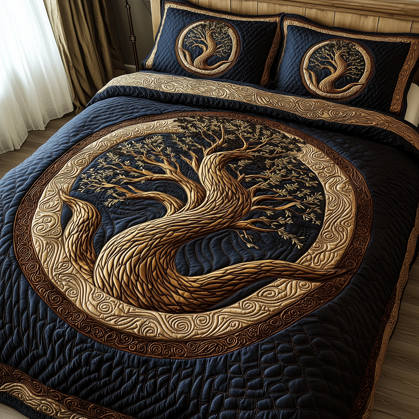 Wheel Of Eternity 3-Piece Quilted Bedding Set GFTONL2317
