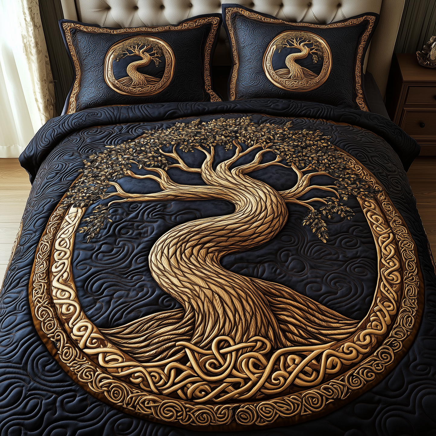 Wheel Of Eternity 3-Piece Quilted Bedding Set GFTONL2319