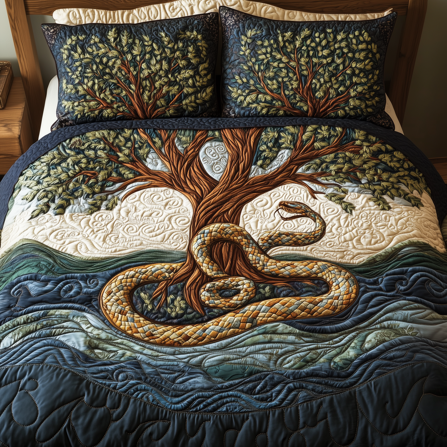 Wheel Of Eternity 3-Piece Quilted Bedding Set GFTONL2320