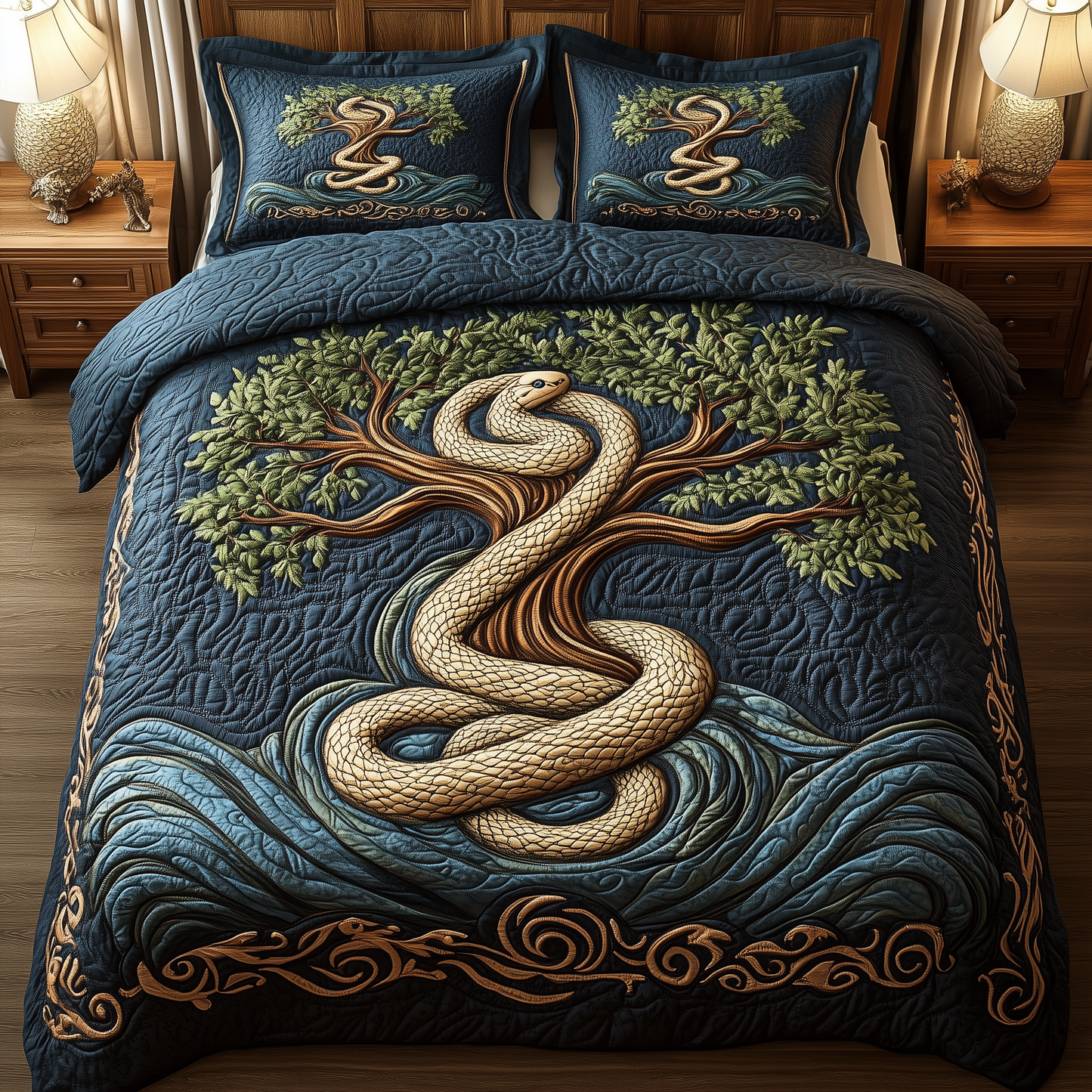 Wheel Of Eternity 3-Piece Quilted Bedding Set GFTONL2322