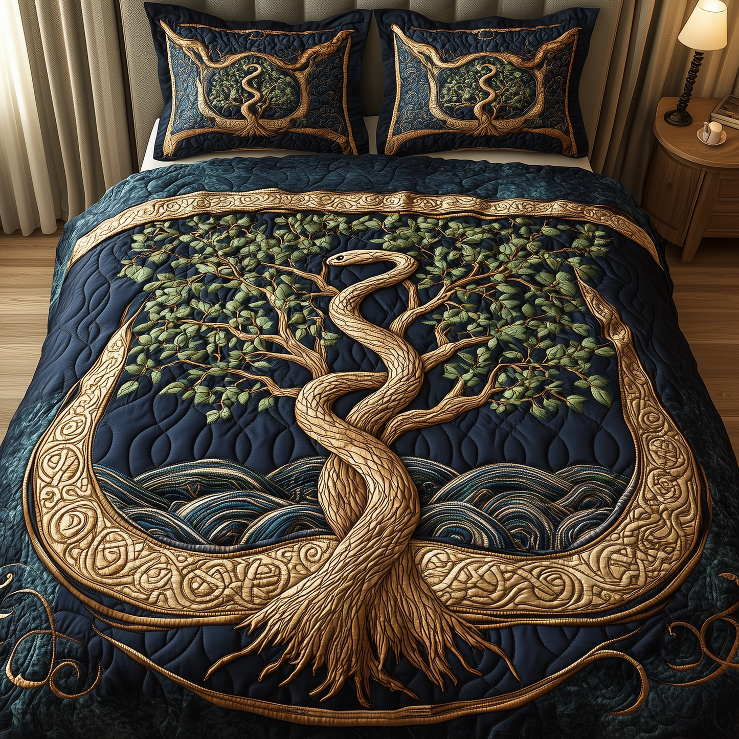 Wheel Of Eternity 3-Piece Quilted Bedding Set GFTONL2327
