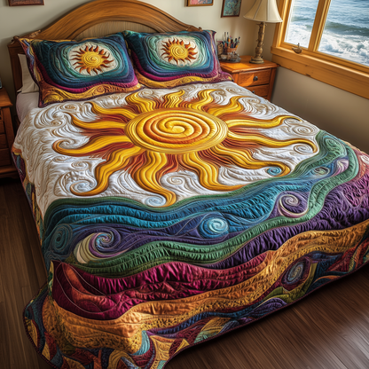 Luminous Sunshine 3-Piece Quilted Bedding Set GFTONL2331