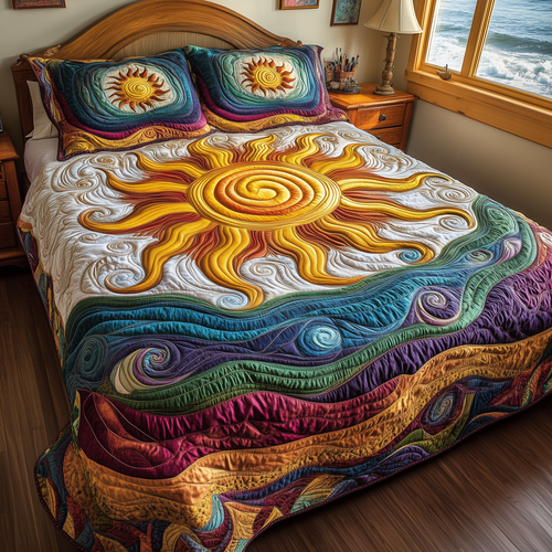 Luminous Sunshine 3-Piece Quilted Bedding Set GFTONL2331
