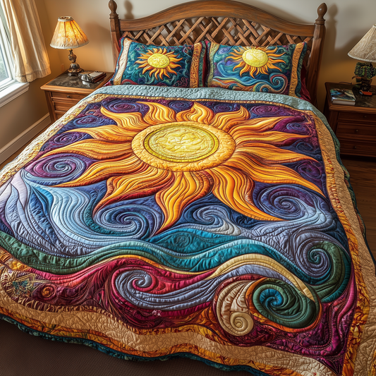 Luminous Sunshine 3-Piece Quilted Bedding Set GFTONL2333