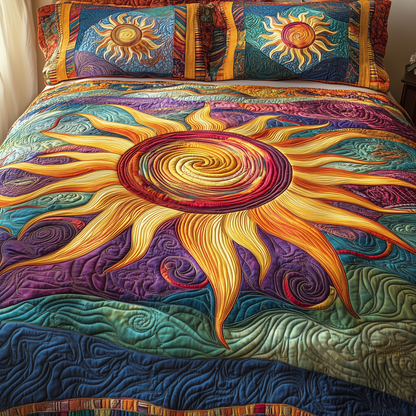 Luminous Sunshine 3-Piece Quilted Bedding Set GFTONL2334