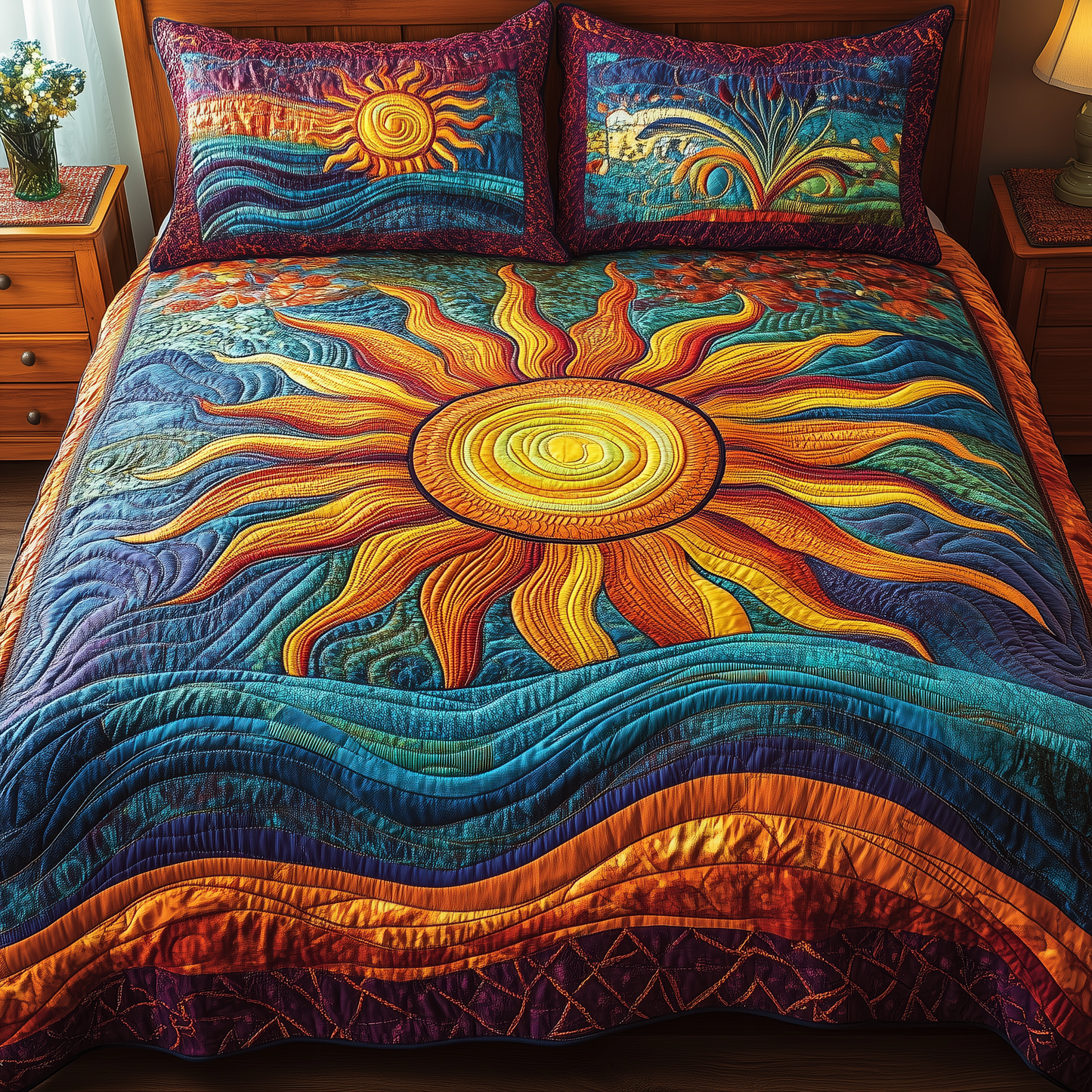 Luminous Sunshine 3-Piece Quilted Bedding Set GFTONL2340