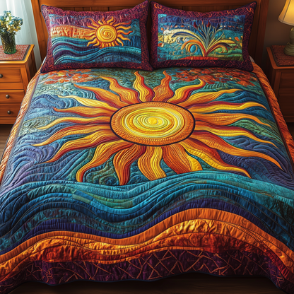 Luminous Sunshine 3-Piece Quilted Bedding Set GFTONL2340