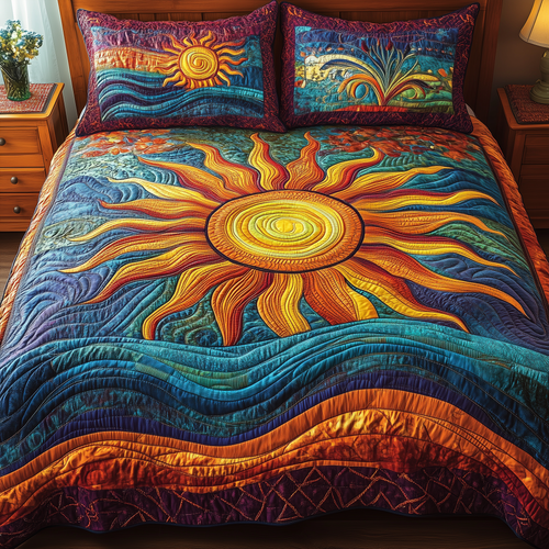 Luminous Sunshine 3-Piece Quilted Bedding Set GFTONL2340
