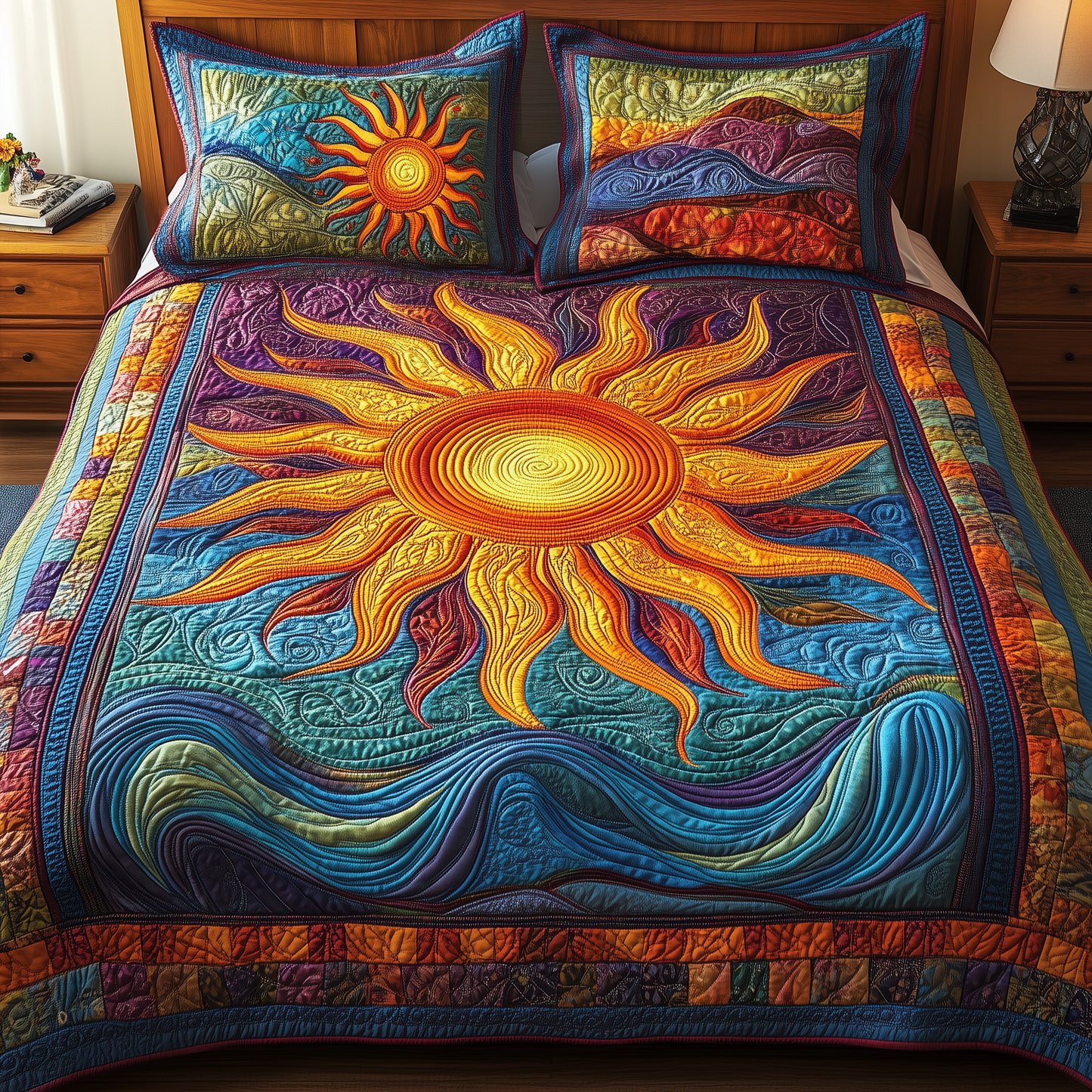 Luminous Sunshine 3-Piece Quilted Bedding Set GFTONL2341