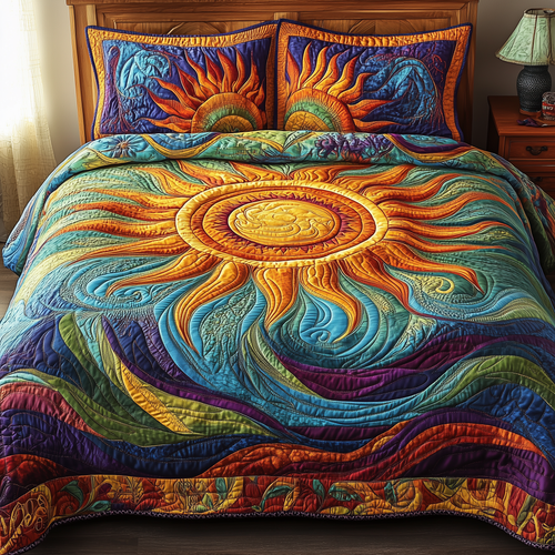 Luminous Sunshine 3-Piece Quilted Bedding Set GFTONL2342