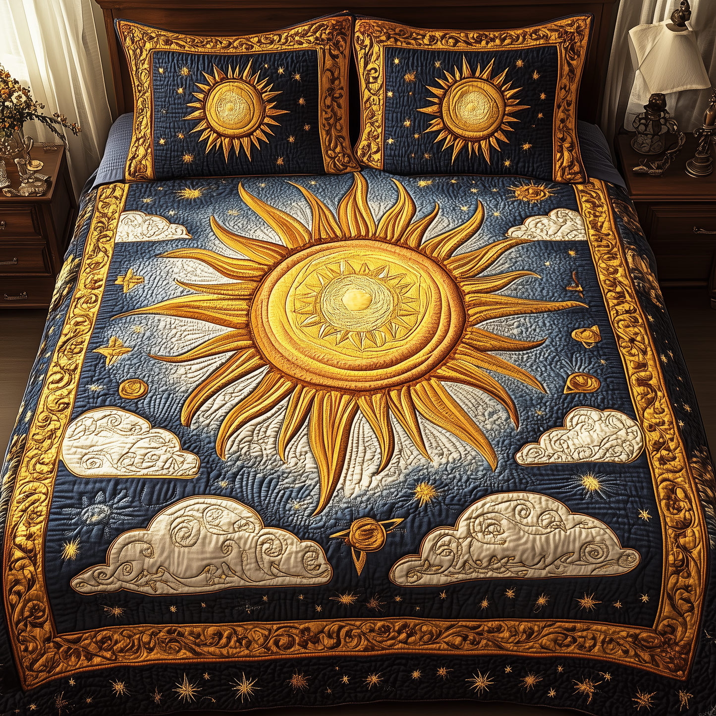 Elegant Sunshine 3-Piece Quilted Bedding Set GFTONL2344