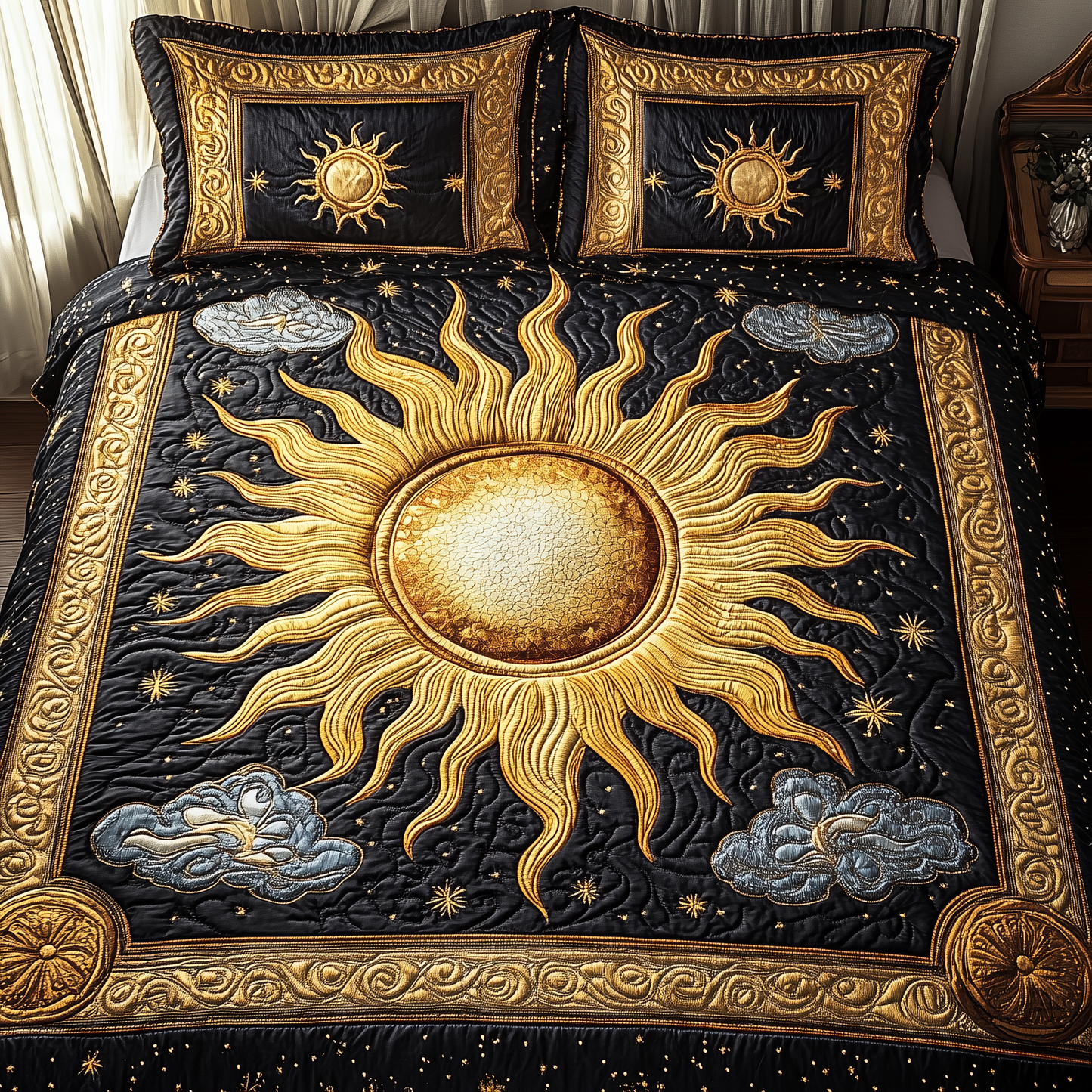 Elegant Sunshine 3-Piece Quilted Bedding Set GFTONL2348
