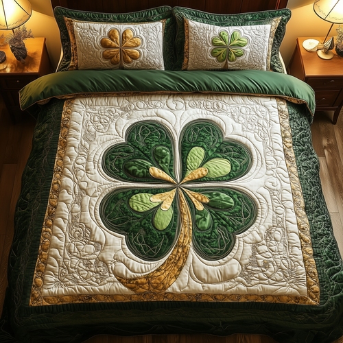 Irish Lucky Charm  3-Piece Quilted Bedding Set GFTONL2373