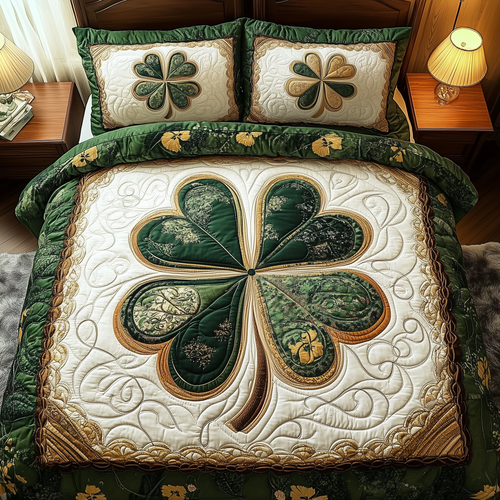 Irish Lucky Charm  3-Piece Quilted Bedding Set GFTONL2375