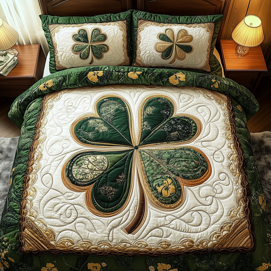 Irish Lucky Charm  3-Piece Quilted Bedding Set GFTONL2375