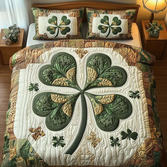Irish Lucky Charm  3-Piece Quilted Bedding Set GFTONL2379