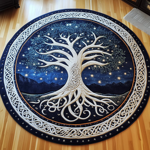 Ancient Tree Of Life Quilted Round Mat GFTONL2403