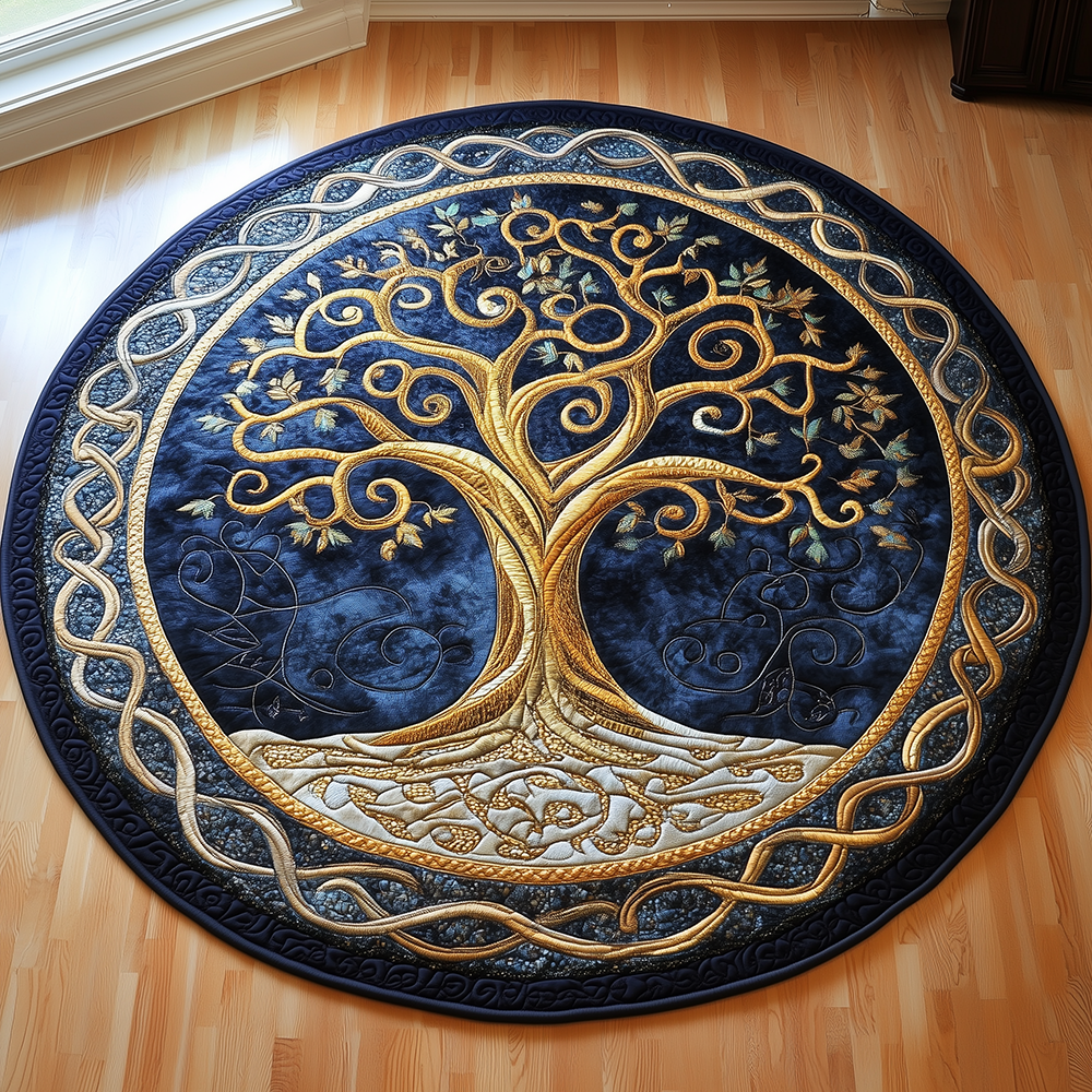 Ancient Tree Of Life Quilted Round Mat GFTONL2408