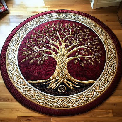 Ancient Tree Of Life Quilted Round Mat GFTONL2410