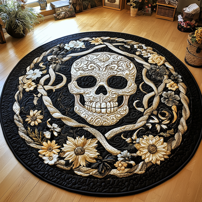 Skull Quilted Round Mat GFTONL2412