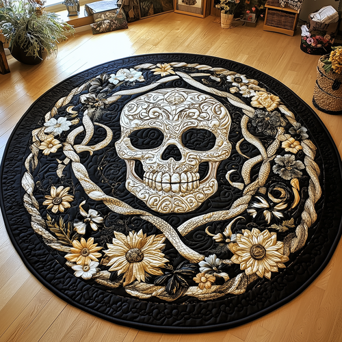 Skull Quilted Round Mat GFTONL2412