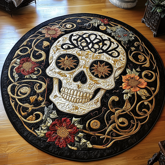 Skull Quilted Round Mat GFTONL2418