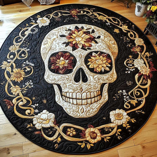 Skull Quilted Round Mat GFTONL2422