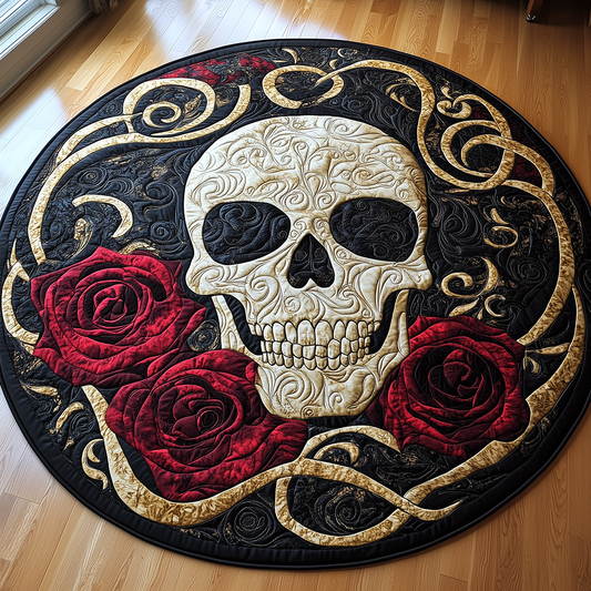 Skull Quilted Round Mat GFTONL2424