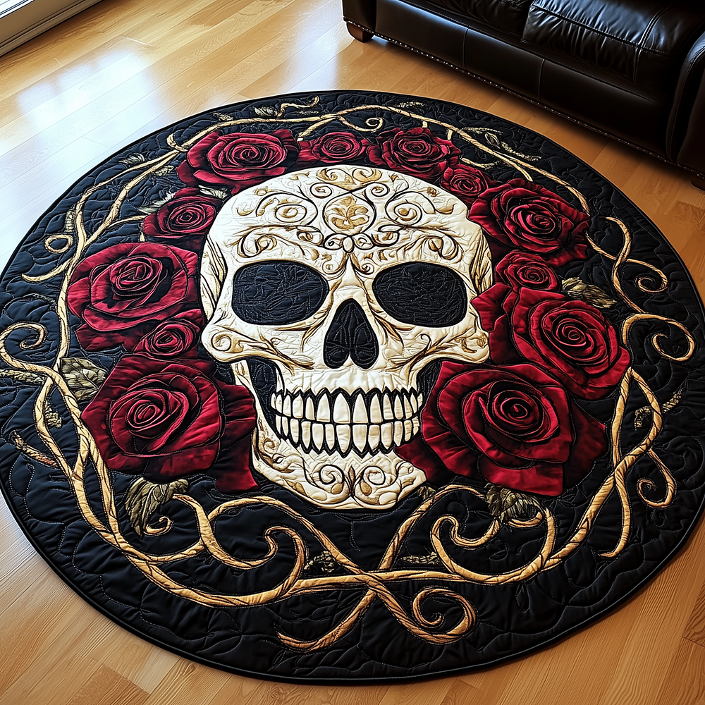 Skull Quilted Round Mat GFTONL2425