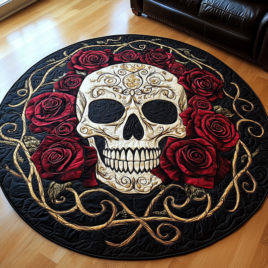 Skull Quilted Round Mat GFTONL2425