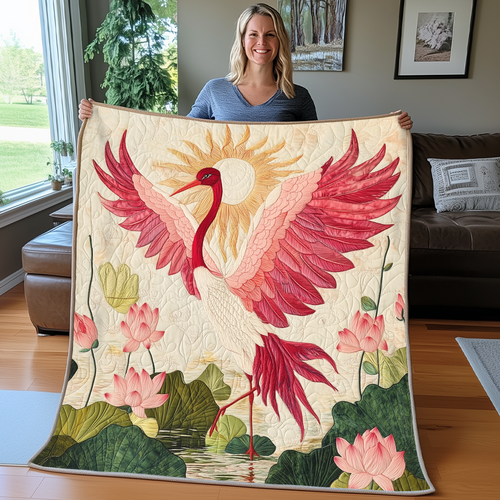 Elegant Crane Quilted Blanket GFTONL2444