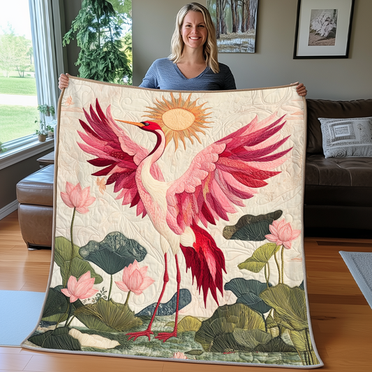Elegant Crane Quilted Blanket GFTONL2445