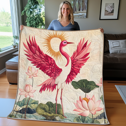 Elegant Crane Quilted Blanket GFTONL2447