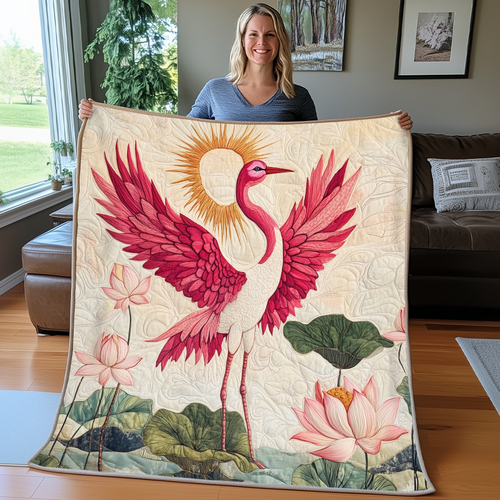 Elegant Crane Quilted Blanket GFTONL2447