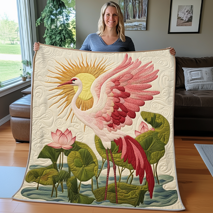 Elegant Crane Quilted Blanket GFTONL2448