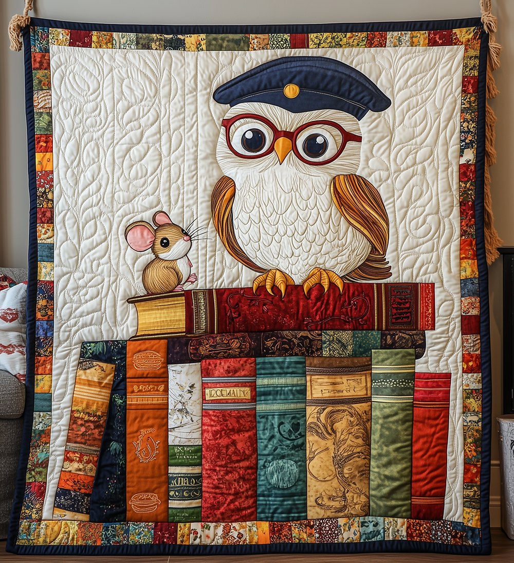 Academy Owl Quilted Blanket GFTONL2469
