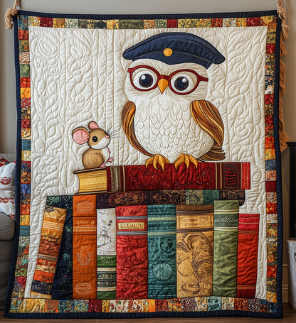 Academy Owl Quilted Blanket GFTONL2469