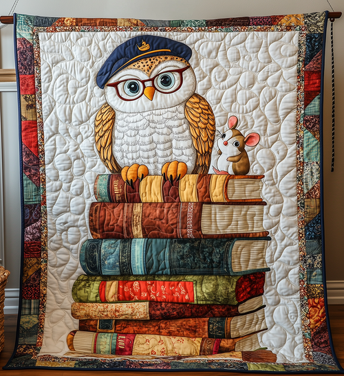Academy Owl Quilted Blanket GFTONL2474