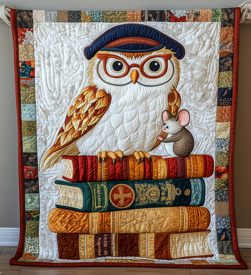 Academy Owl Quilted Blanket GFTONL2477