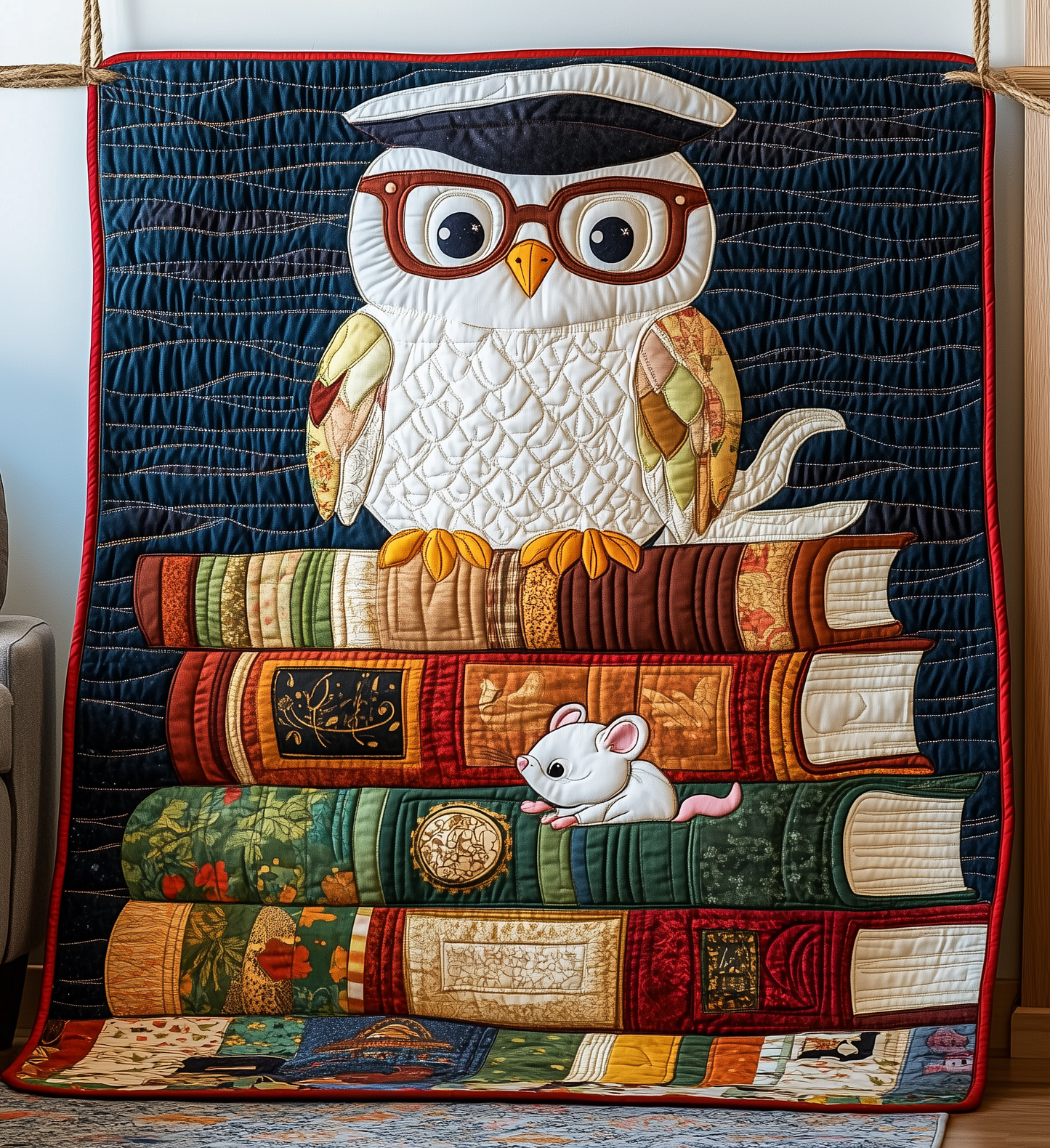 Academy Owl Quilted Blanket GFTONL2480