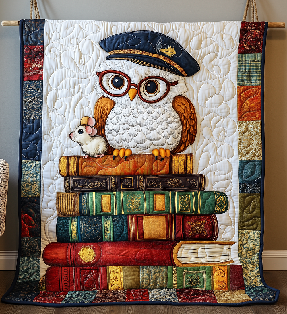 Academy Owl Quilted Blanket GFTONL2484
