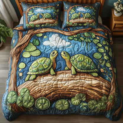 Harmony Turtles 3-Piece Quilted Bedding Set GFTONL2489