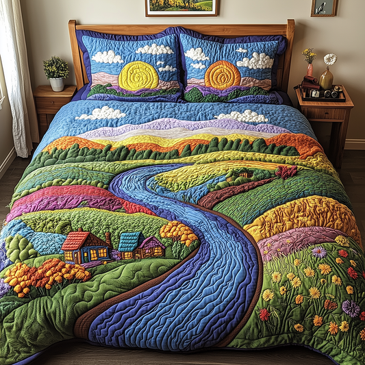 Emerald Escape 3-Piece Quilted Bedding Set GFTONL2556