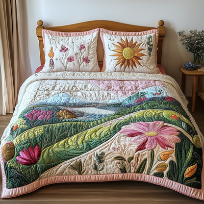 Nature's Symphony 3-Piece Quilted Bedding Set GFTONL2557