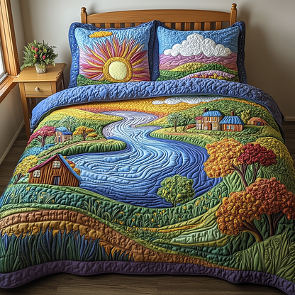 Blossom Paradise 3-Piece Quilted Bedding Set GFTONL2558