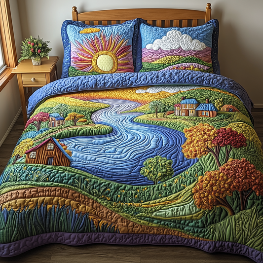 Blossom Paradise 3-Piece Quilted Bedding Set GFTONL2558